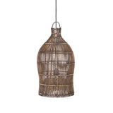 La Suspension Cloche Tissée - Noyer Foncé - S