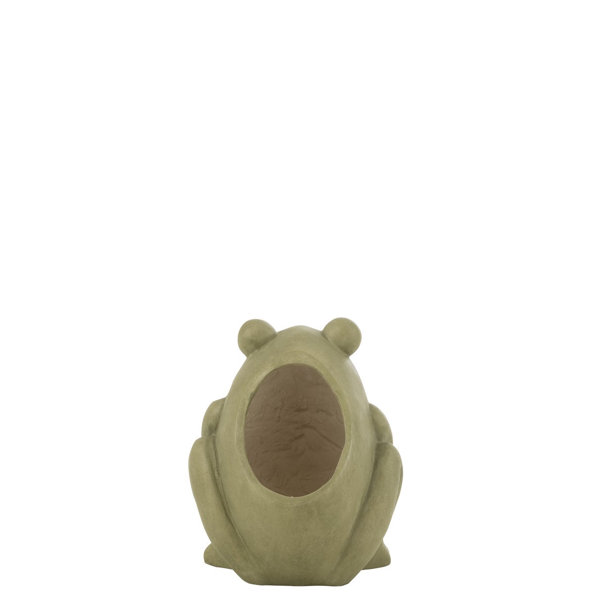 Détail du vase J-Line Frog, finition en céramique brillante