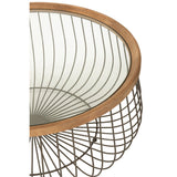 Vue de dessus des tables basses J-Line avec plateau en verre