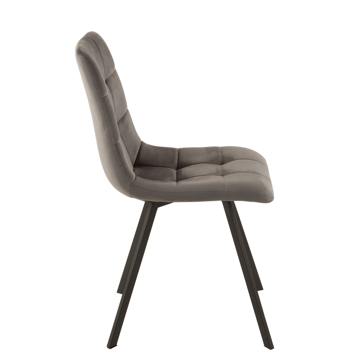Chaise Morgan J-Line avec détails du textile gris