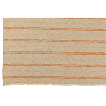 Nappe J-Line en lin/coton beige et rouille avec rayures