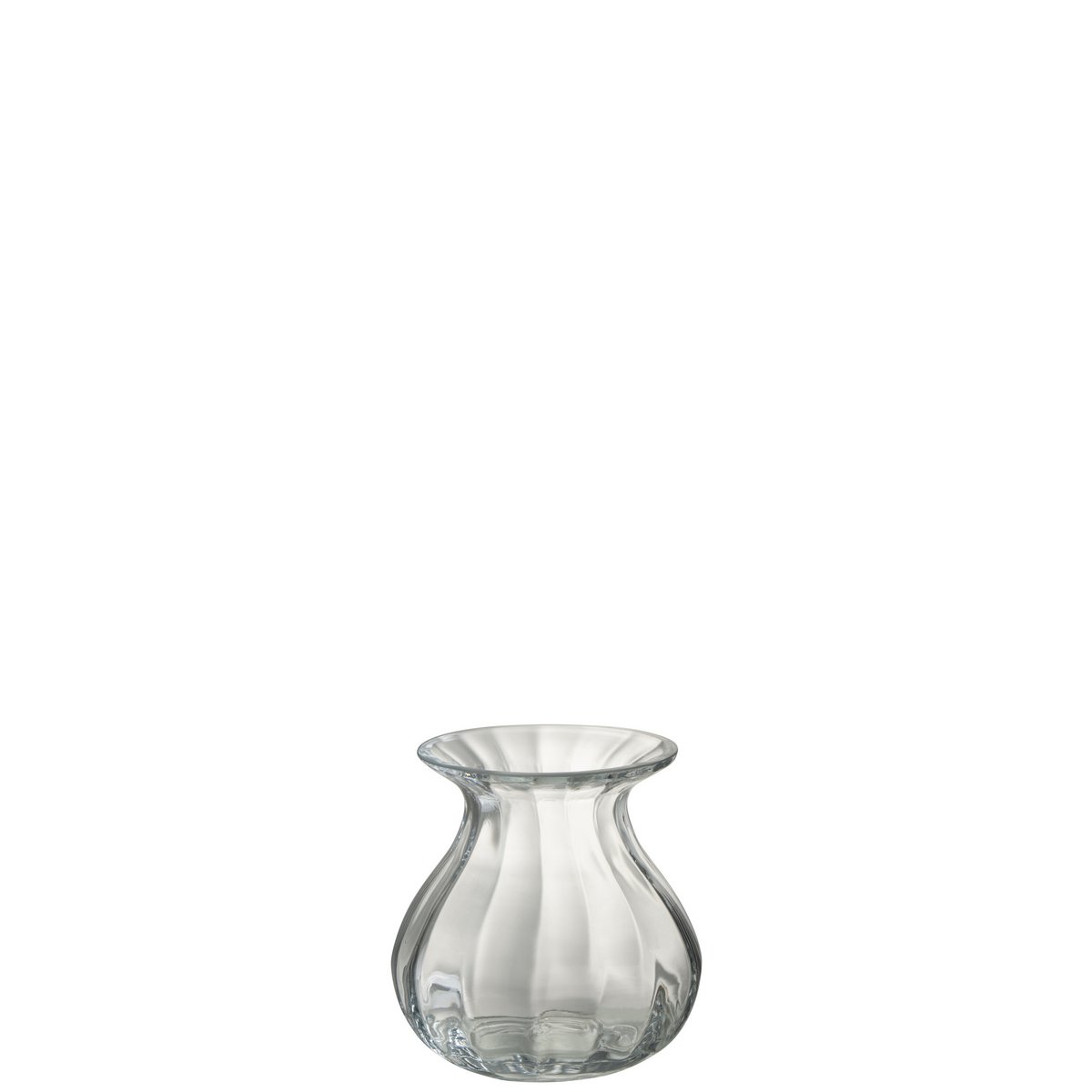 Vase en verre transparent J-Line Amo, design moderne, diamètre 15 cm