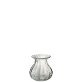 Vase en verre transparent J-Line Amo, design moderne, diamètre 15 cm