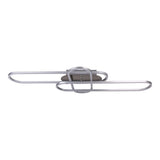 Lampe plafond CCT LED "Carlon" en aluminium et plastique Matt-Silver, avec LED intégrée, de 120 cm de long