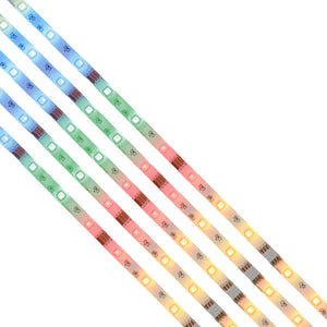 Bande LED 5x 1M RVB, avec changement de couleur, dimmable, y compris la télécommande infrarouge