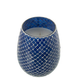 Détail de la bougie J-Line Mia Mosaic - Juniper Love, couleur bleu