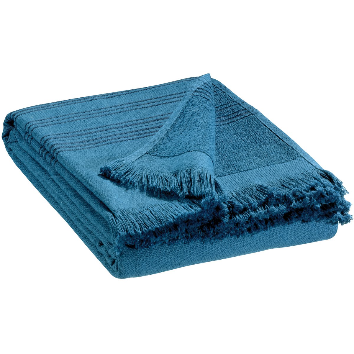 Drap hammam Cancun Acier, 90 x 180 cm, en coton haut de gamme, finition chic