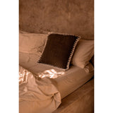 La Housse de Coussin Espresso Edge - Marron Blanc