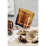 Vase moderne en verre ambre - vue de face