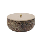 Boîte de rangement mosaïque marbre avec couvercle épuré