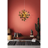 «Explosion» de la lampe en métal et en verre, versions G9, lampe suspendue pour salle à manger, salon, couloir ou bureau, Øca. 65 cm