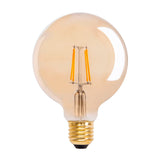 3 sets LED illuminant E27 version 4.1 watts, en métal et en verre, blanc chaud