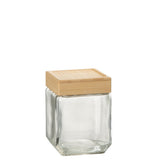 Pot de conservation J-Line Brad, détails du verre transparent