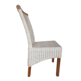 Chaises de salle à manger ensemble chaises de rotin Perth 6 morceaux de chaises de table à manger chaises de panier blanc durable