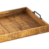 Plateau en bois plateau de service xxl 57x39cm plateau de décoration en bois comprimé en bois massif massif