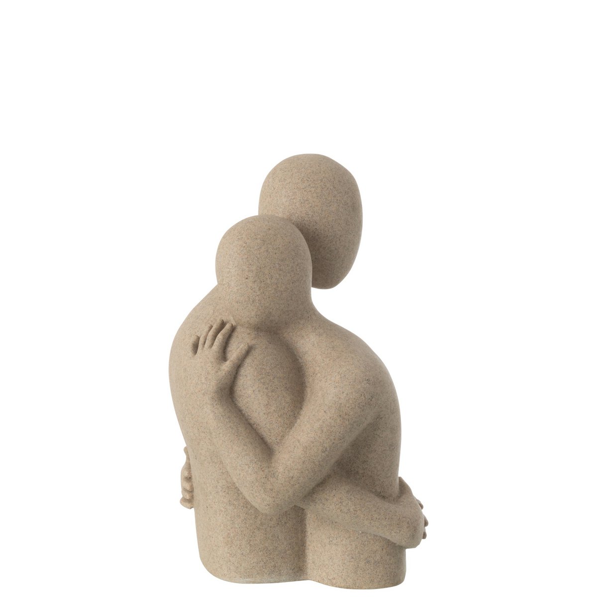 J-Line Buste Couple Peluche Résine Beige