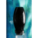Vase moderne, design innovant, verre haut de gamme noir. RUD30