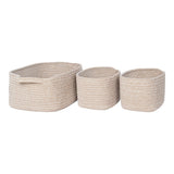 Paniers Teixo en coton beige, vue d'ensemble