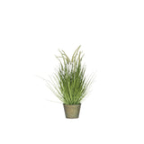 Plante artificielle J-Line en pot métal vert avec feuillage réaliste