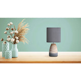Lampe de table en céramict "Cremona" en céramique en brun / gris avec douille E14, lampe de table pour le salon 31 cm de haut