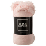 Ambiance cosy avec le plaid pompon rose J-Line