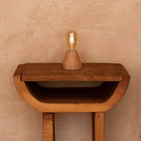 Lampe de table rechargeable marron clair Zavi