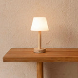 Lampe de table rechargeable en bois marron clair Zoë
