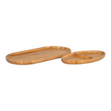 Plateau de service Chefalu en bambou naturel, lot de 2, vue de face
