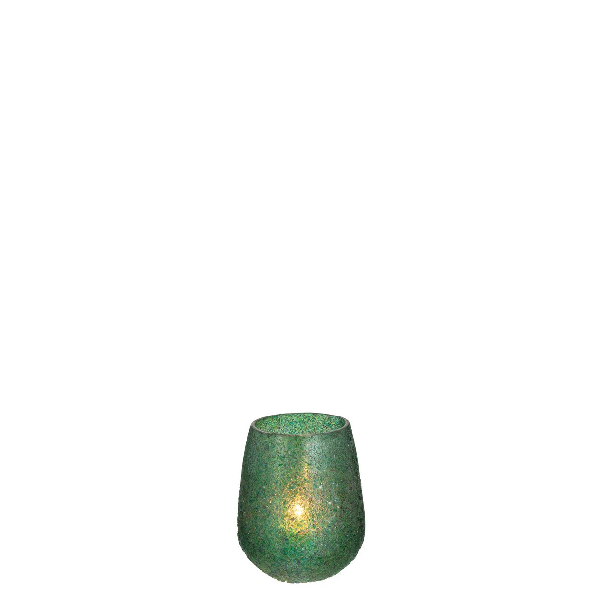 Bougeoir J-Line Tom en verre vert, élégant et moderne