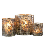 Vue latérale de la lanterne Mosaic J-Line, détails en verre