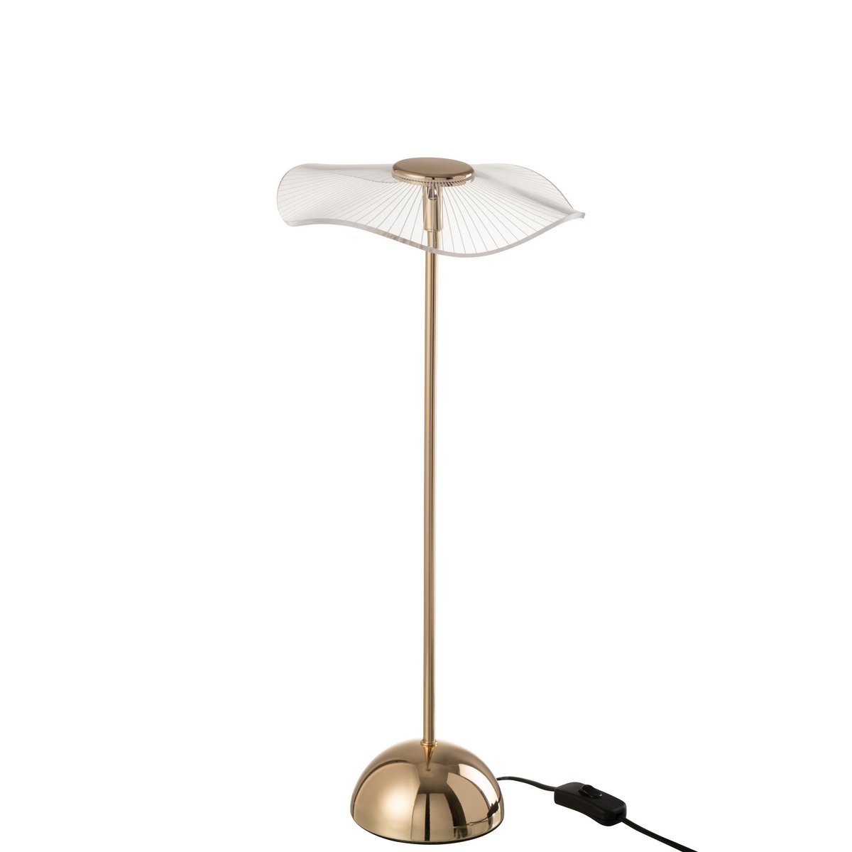 Lampe LED Fleur en métal doré avec lumière tamisée
