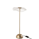Lampe LED Fleur en métal doré avec lumière tamisée