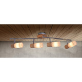 4 PACIERS MURS "Todtnau", métal, bois et plastique, de 60 cm de long