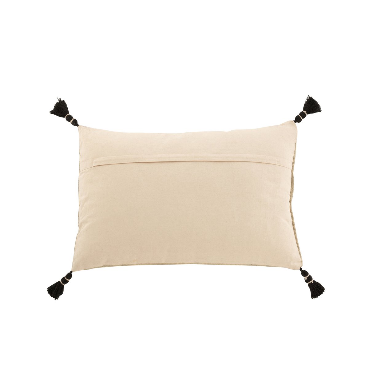Coussin J-Line Graphic Shapes Rectangle en coton gris, vue de face