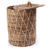 Panier à linge avec couvercle KISA en fibre de banane