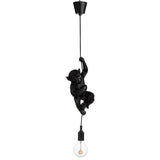 Lampe Singe Suspendue J-Line en polyrésine noire, vue latérale