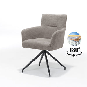 Joey Armchair Fabric Retro Bliss Taupe Frame noir