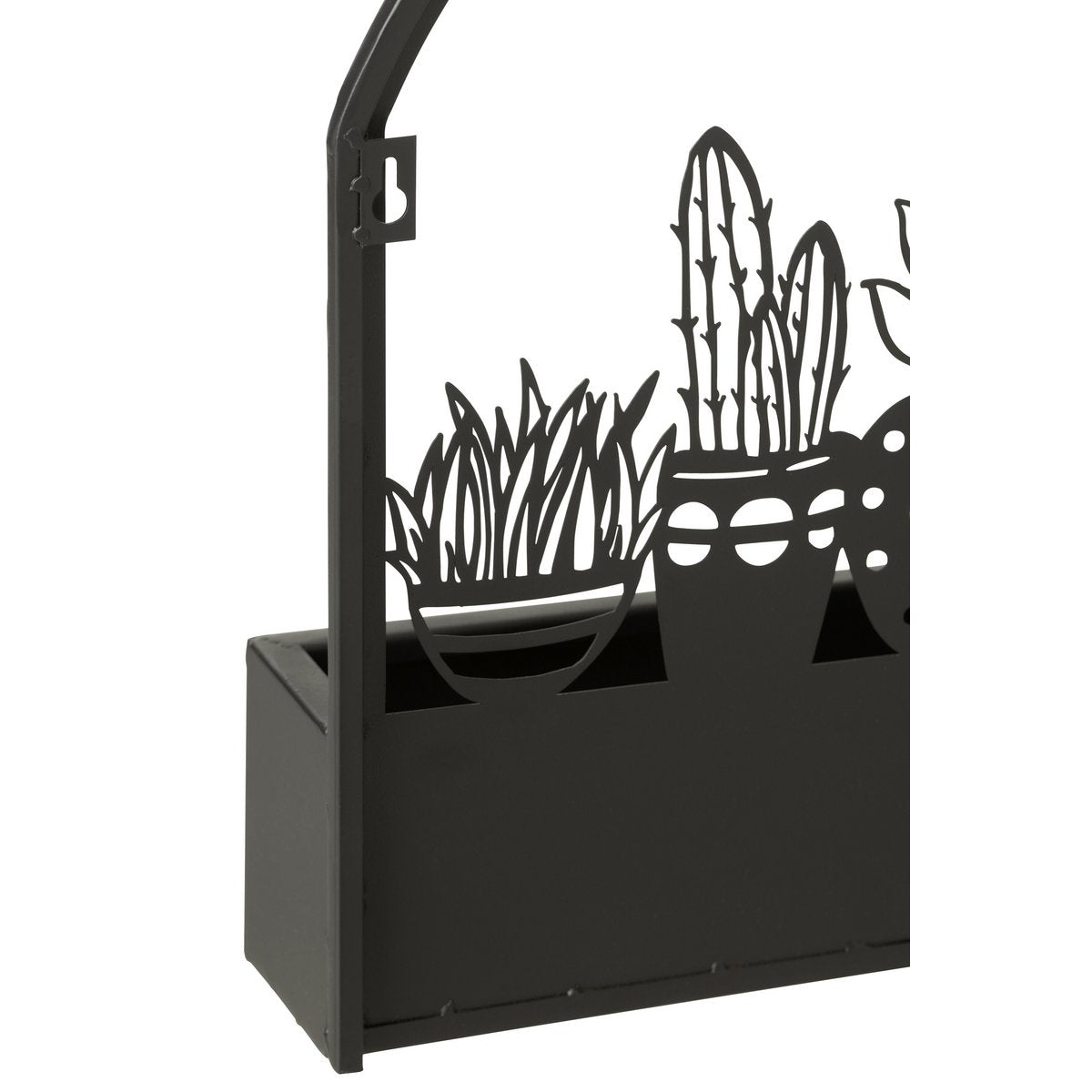 J-Line Flowerpot Cactus en métal noir, élégant et moderne