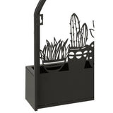 J-Line Flowerpot Cactus en métal noir, élégant et moderne
