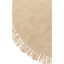 Tapis J-Line Rond beige avec franges, vue de dessus