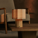 Lampe de table rechargeable Eloïsa marron clair