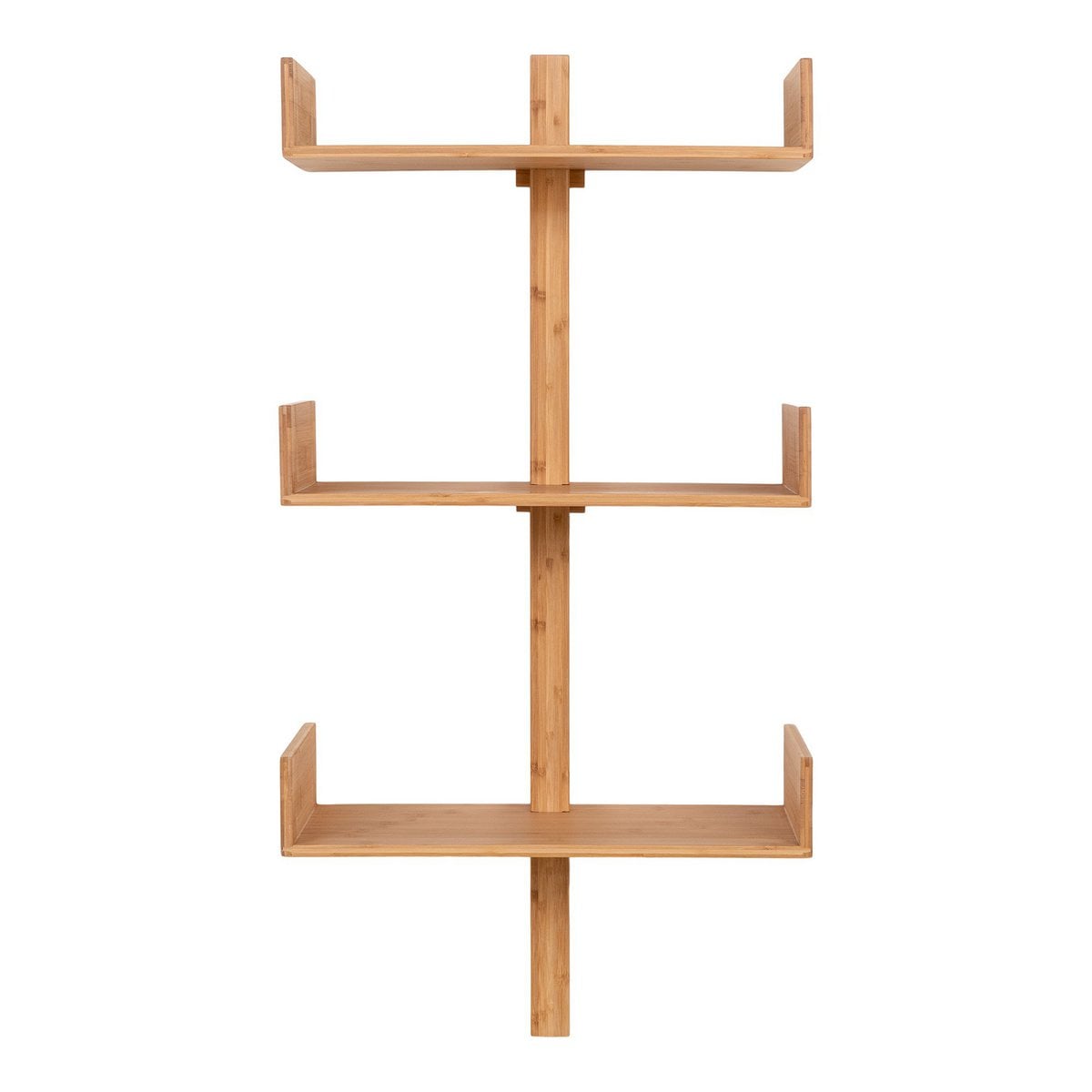 Étagère murale Villa Shelf en bambou naturel, vue de face