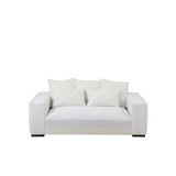 Canapé Monaco J-Line en textile blanc avec coussins