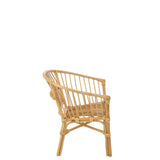 Détail du rotin naturel de la chaise haute Filou