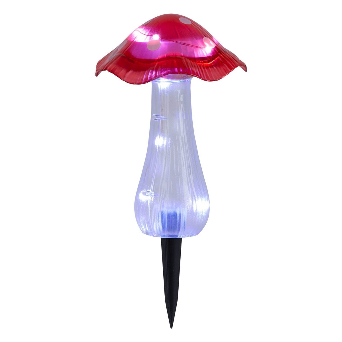 Vue rapprochée des brochettes Mantar illuminées