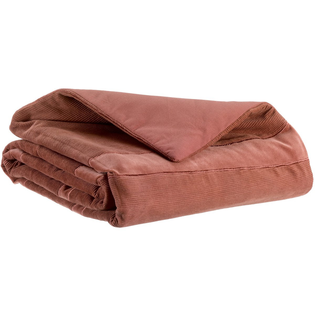 Édredon Fara Côtelé Bois de Rose avec texture velours côtelé