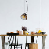 Pendant lampe "Korie", pendentif en métal en noir, avec socket E27, Ø20cm, pour le salon et le bureau.