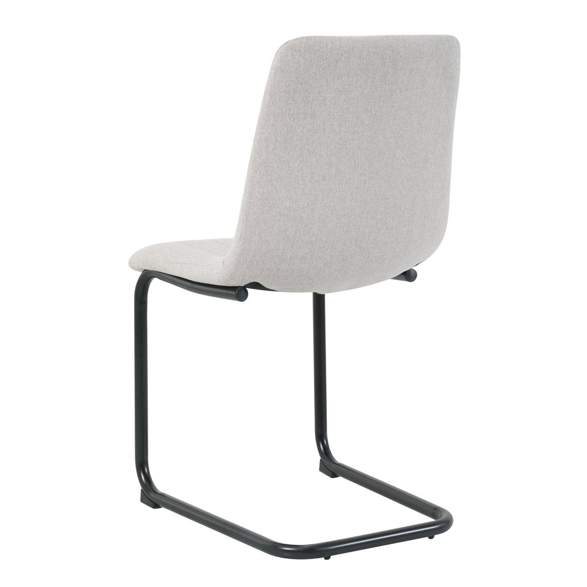 Zoom sur le tissu polyester beige de la chaise design