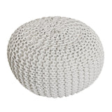 Tabouret de siège pouf ensemble 2 pièces Ø 55 cm h 37 cm tabouret de tricot coussin de plancher