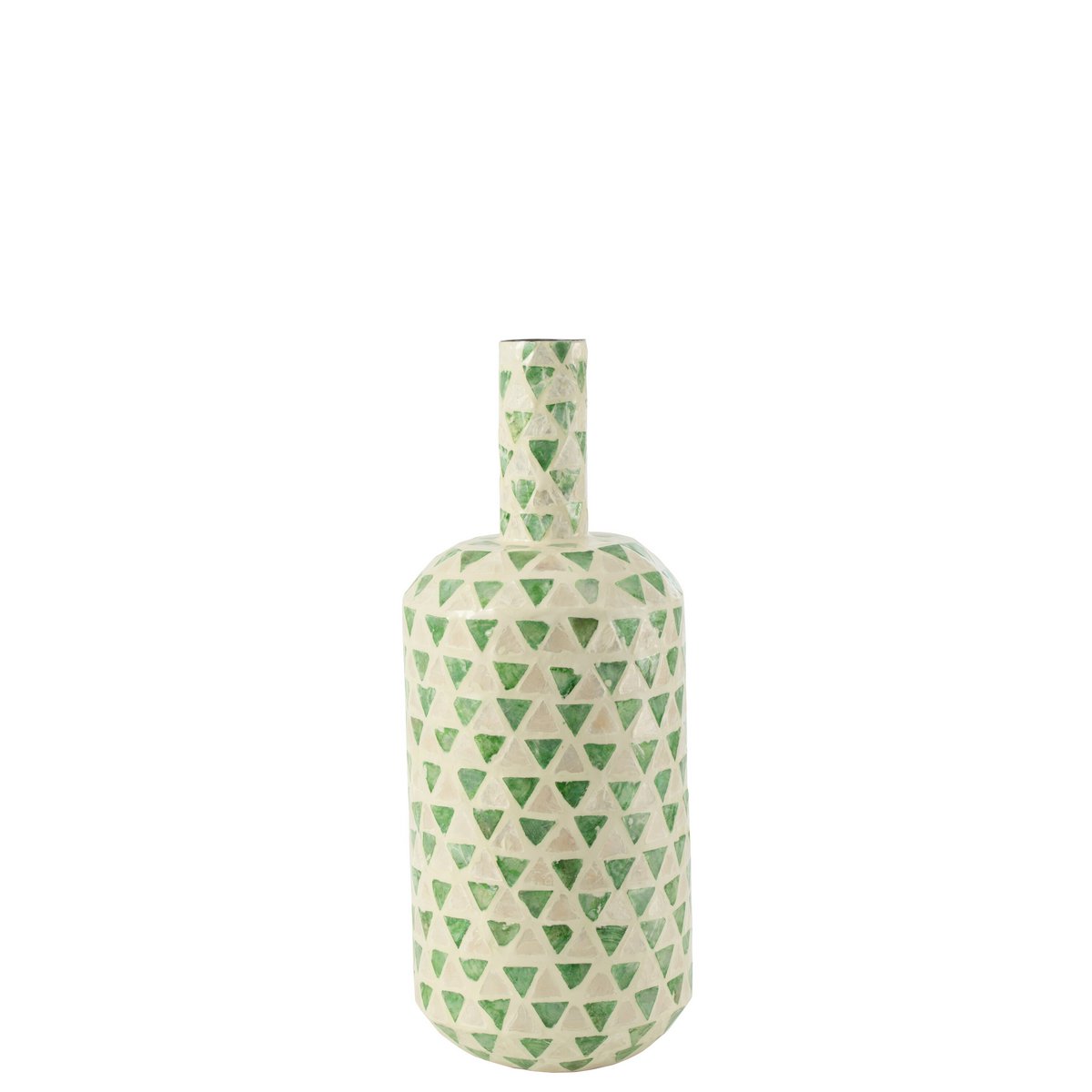 Vase Nuye en papier vert de J-Line, design goutte élégant